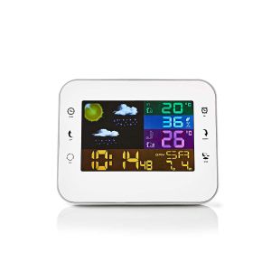 Weerstation met draadloze sensor - Wit - Met weersvoorspelling - GTRF082 