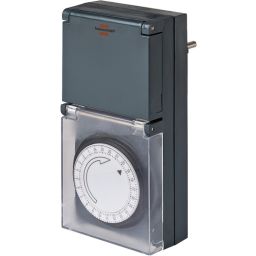 Mecanical outdoor timer - settable per 15 minutes. 