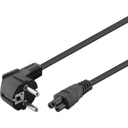 Plug Type C5 naar Schuko male 90° - COMPAQ C5  Lengte: 3m 