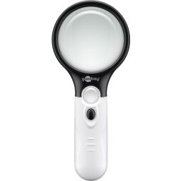 Reading magnifier with 2 LEDs - magnification: x 1.75 - diameter: 75 mm - magnifying glass 