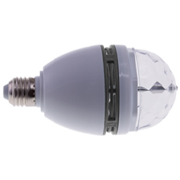Rotating LED bulb - E27 - 3x1W - Gives a party effect - RGB 