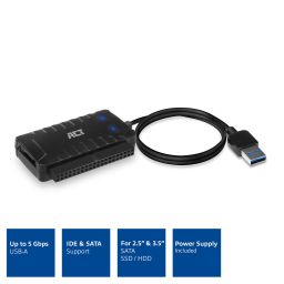 Ewent 2.5" and 3.5" SATA IDE USB3.2 Gen1 HDD converter 
