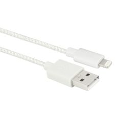 ACT Câble de charge et de données USB 2.0 A mâle - Lightning mâle 1m Nylon certifié MFI 