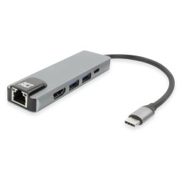 USB-C 4K docking station voor 1 HDMI monitor, USB-A met PD Pass-through - 60W 