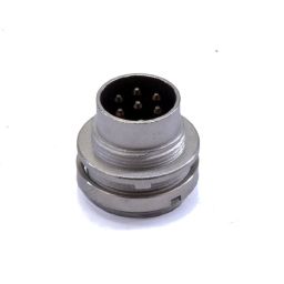DIN connector 6-pole - Male - With threaded joint - Chassis connection - LUMBERG.