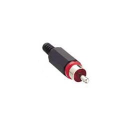 RCA male - Red - Plastic - To solder.