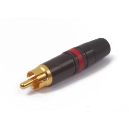 RCA male - Red - Gold - To solder - NEUTRIK.
