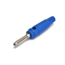 Banana plug - 4mm - Blue - For cable - To screw 