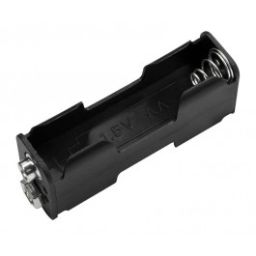 Battery holder for 2 x AA-cell - with snap terminals.