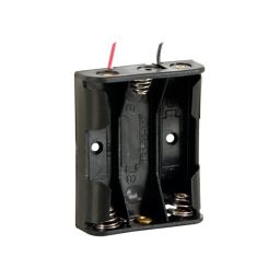 Battery holder for 3 x AA cell - With wires .