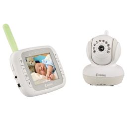 Baby monitor with audio and video - 2.4GHz - White/Grey 