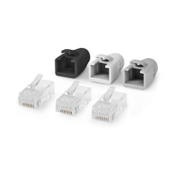 RJ45 Connector Pass Through UTP Cat6 Recht Verguld 10 pcs 