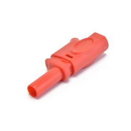 IEC1010 banana plug 4mm stackable - red 