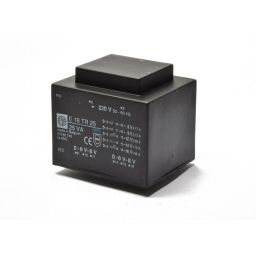 Tranformateur  25VA 2x(0-6-8)V pour circuits imprimés 