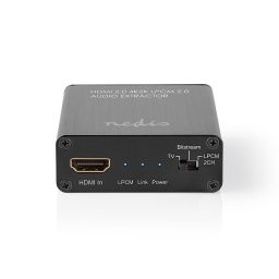 HDMI™-Extractor - Split HDMI signal into image and audio - Output: HDMI, Toslink, 3.5mm 