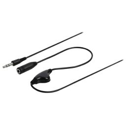 3,5mm stereo male <-> 3,5mm stereo female - With volume control - 1 m.