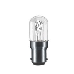 BA15d -socket - Lampe machine à coudre - 15W - 230V - d=16mm / l=47mm - Clair 