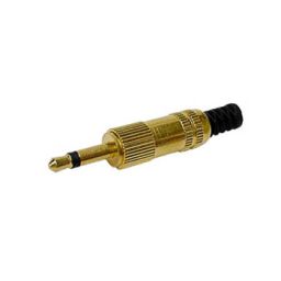 3,5mm Mono Jack Male - Gold - To solder.