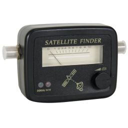 Satellite finder with level meter and sound 