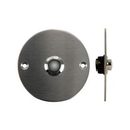 Doorbell pushbutton in INOX NO 8~16VAC Ø75mm 