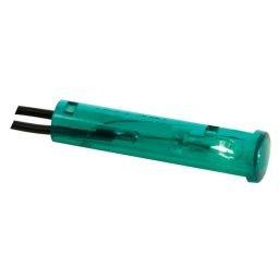 Round 7mm panel control lamp 24V green.