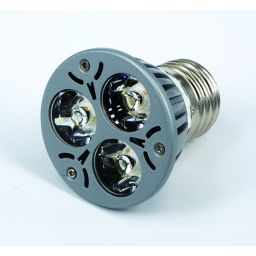 3x1W Ledlamp - E27 - Koud wit - 230V AC/DC 