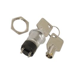 Key operated switch double pole ON-OFF 2A-250V D:19mm 