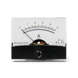 Ampèremètre analogique de tableau haute qualité 5A CC / 60 x 47mm 