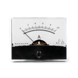 Ampèremètre analogique de tableau haute qualité 10A CC / 60 x 47mm 