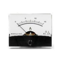 Analogue quality current pannel meter 15A DC / 60 x 47mm 