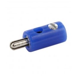 Banana plug - 2,6mm - Blue - For cable - To solder 