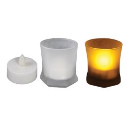 Frost glass LED candle 