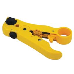 Universal cable stripper with cutter 