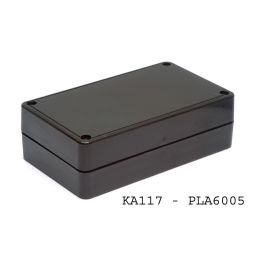 PLA6005 Antistatische Plastic Behuizing - 123 x 73 x 38 mm - zwart  -  ABS  