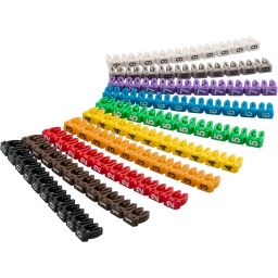Cable marker clips ‘Digits 0–9’ for cable diameters up to 2.5 mm 
