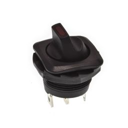 Rocker switch round ON-OFF 6A/250VAC Red LED 