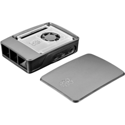 Officiele behuizing Raspberry Pi 5 B - grijs-zwart - met ventilator