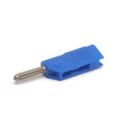 Banaanstekker - Met axiale aansluiting - 4mm - Blauw Voor op kabel - Solderen 