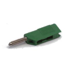 Banaanstekker met axiale aansluiting - 4mm - Groen Voor op kabel - Solderen 