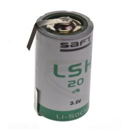 SAFT D Lithium 3,6V 17.000mAh - 33,1 x 61,4mm -LS33600 met soldeerlippen 
