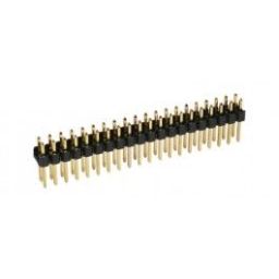 Pin Header - 2x5-Pole - Straight - - Gold plated - P2,54 - Male 