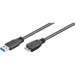 USB 3.0 SuperSpeed cable - USB 3.0 plug (type A) > USB 3.0 micro plug (type B) 1m