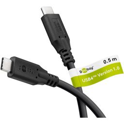 USB C male naar USB C male kabel - lengte: 0,5m - USB4,0 -240W - 40Gbitps