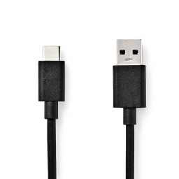 USB-A vers USB-C 3.2 - 5Gbps - 2m - Noir 