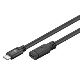 USB-C verlengkabel 1m, zwart 