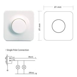 LED Dimmer 230VAC - 1A/200W - Voor dimbare Viribright LEDs 